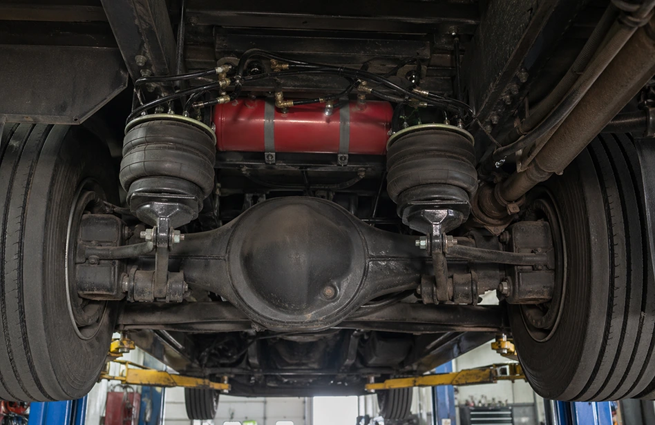 Пневматическая подвеска автобуса: пневмобаллон, компрессор и ресиверы