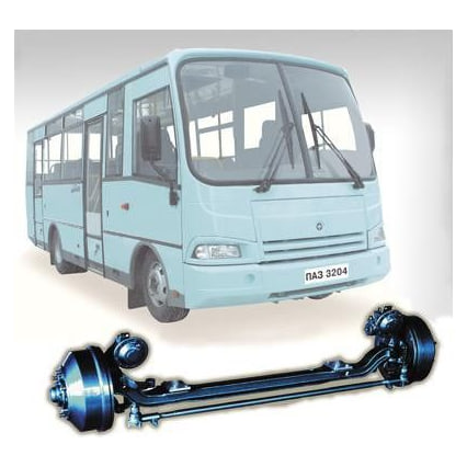 Ось передняя в сборе 6 шп под диск D=19.5 ПАЗ 32053/3204 артикул 16.3000012-10 — купить в Казани | Детали ГАЗ