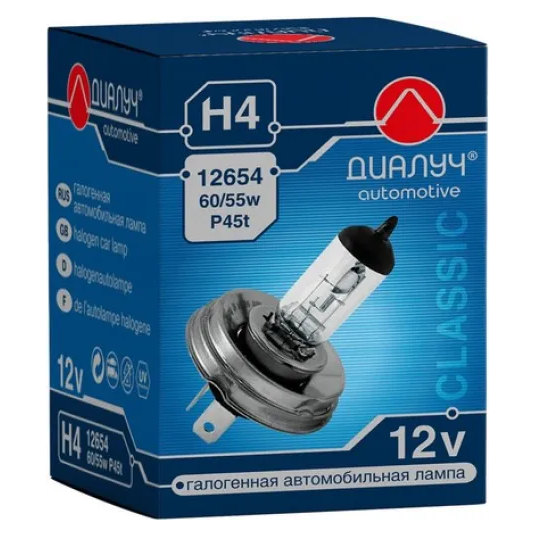 Лампа H4 12V 60/55W с круглым цоколем